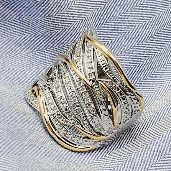 🔥 Fashion Trendy Wave Stackable Rings for Women, EVGG1375 - Picture 3 of 15